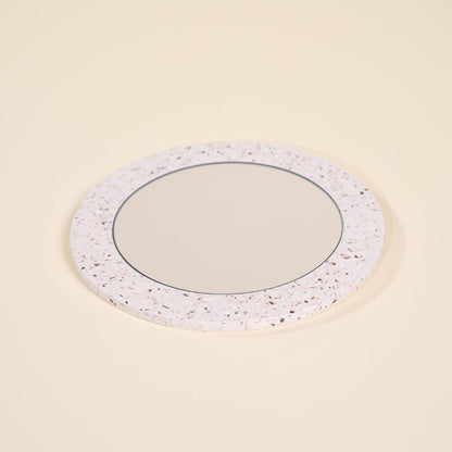 miroir loar rond blanc coquillages recycles malakio