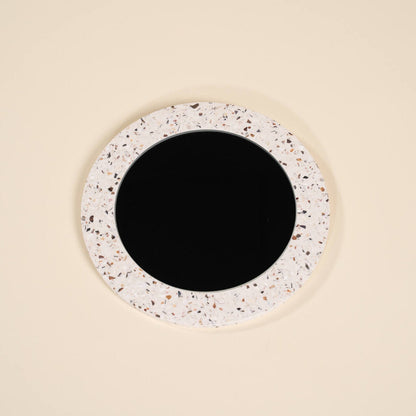 miroir loar rond blanc mixte coquillages recycles malakio