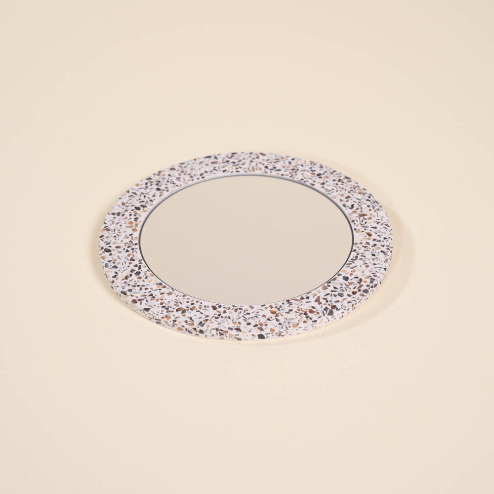 miroir loar rond blanc moules coquillages recycles malakio