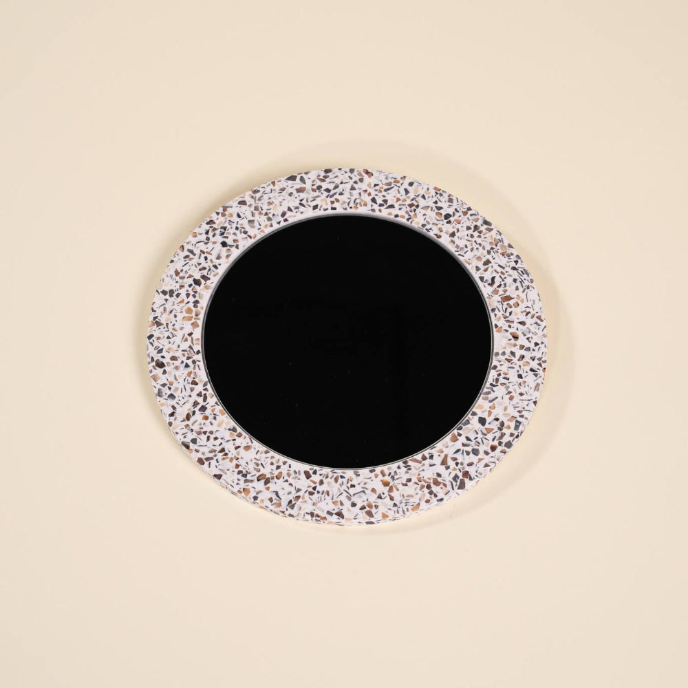 miroir loar rond blanc moules coquillages recycles malakio