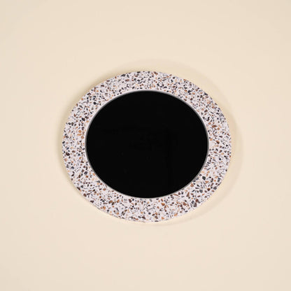 miroir loar rond blanc moules coquillages recycles malakio