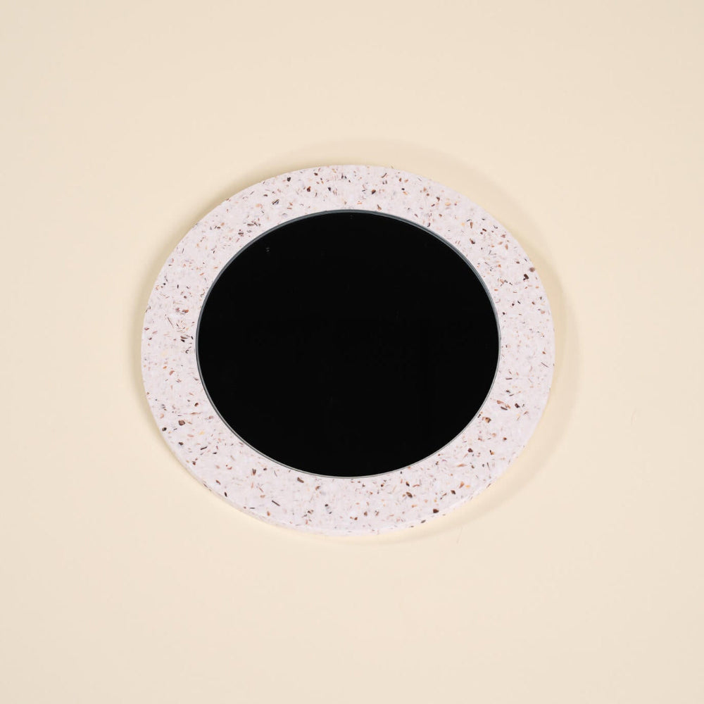 miroir loar rond blanc coquillages recycles malakio