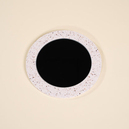 miroir loar rond blanc coquillages recycles malakio