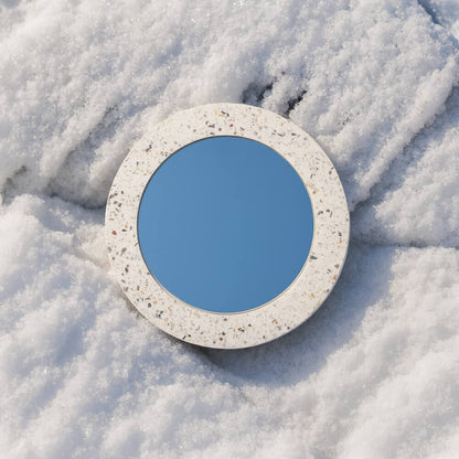 miroir loar rond blanc coquillages recycles malakio hiver