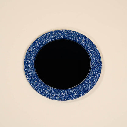 miroir loar rond bleu coquillages recycles malakio