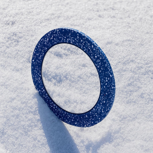 miroir loar rond bleu coquillages recycles malakio hiver