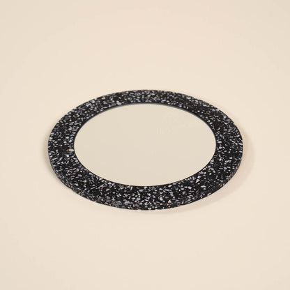miroir loar rond noir coquillages recycles malakio