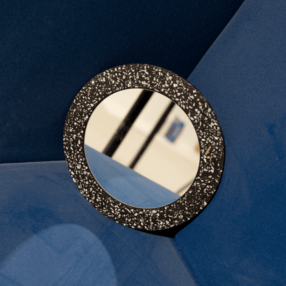 miroir loar rond noir coquillages recycles malakio
