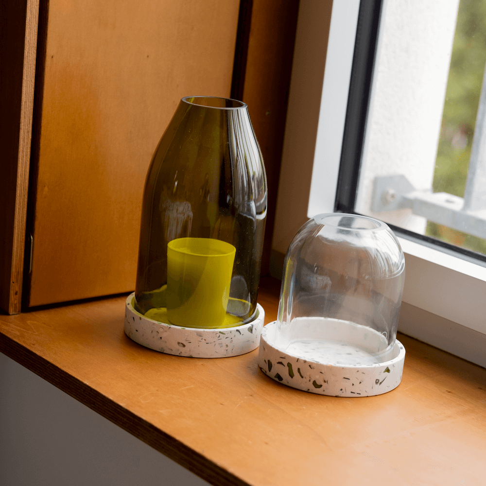 photophore transparent verre coquillages recycles malakio