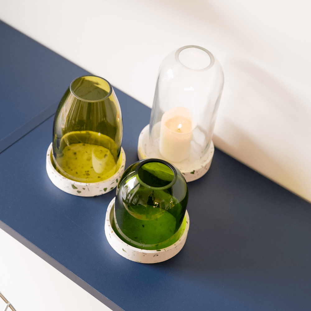 photophore transparent verre coquillages recycles malakio