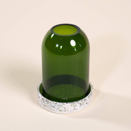photophore vert bouteille verre coquillages recycles malakio