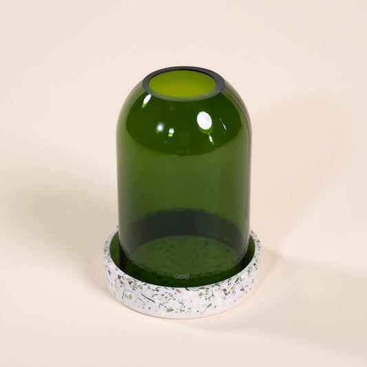 photophore vert bouteille verre coquillages recycles malakio