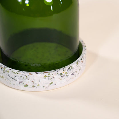 photophore vert bouteille verre coquillages recycles malakio