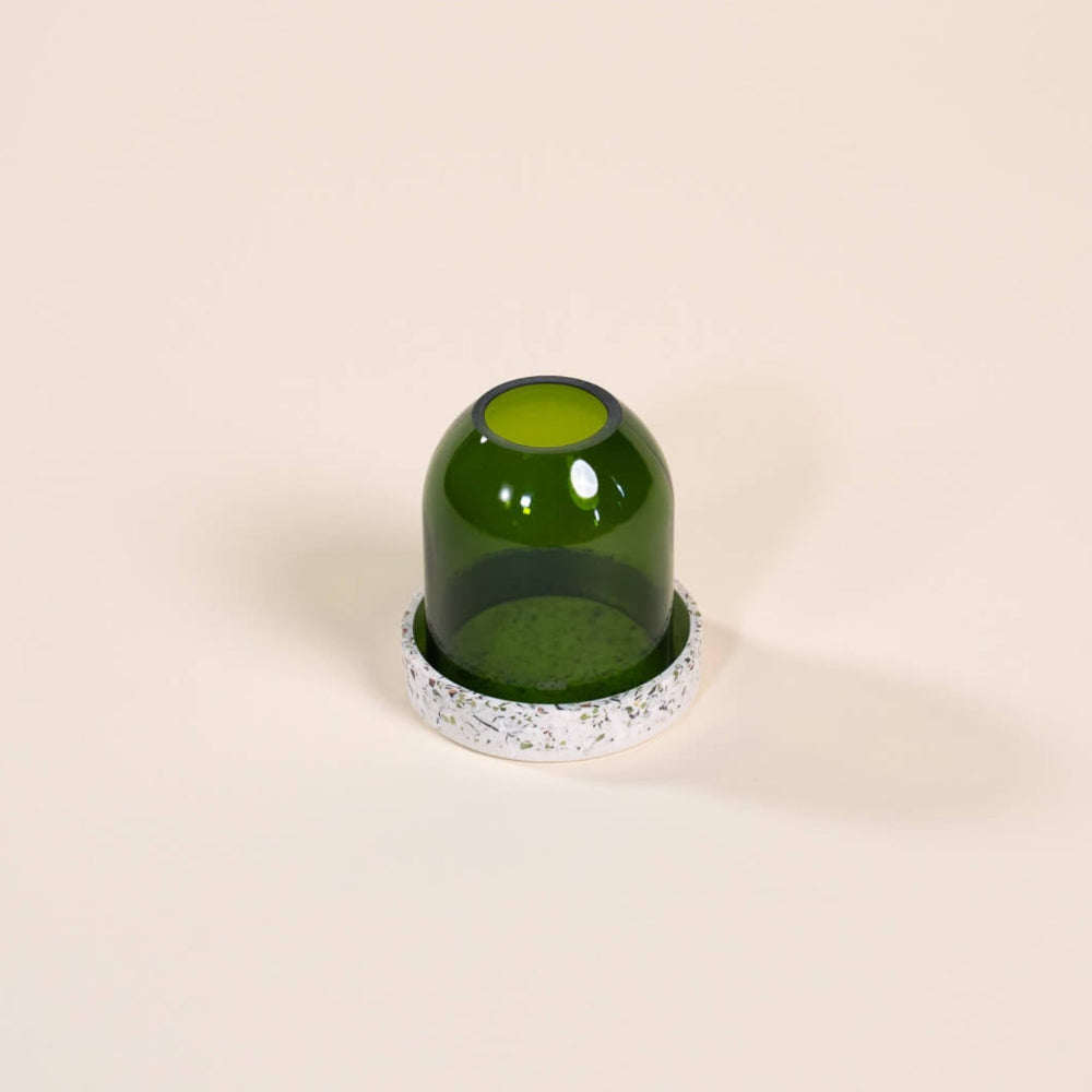 photophore vert bouteille verre coquillages recycles malakio