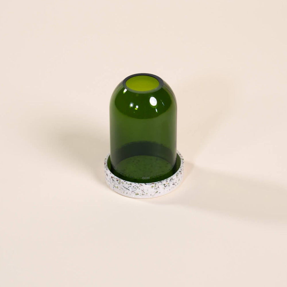photophore vert bouteille verre coquillages recycles malakio