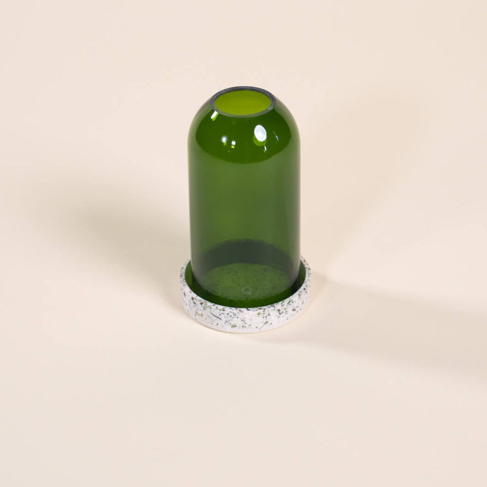 photophore vert bouteille verre coquillages recycles malakio