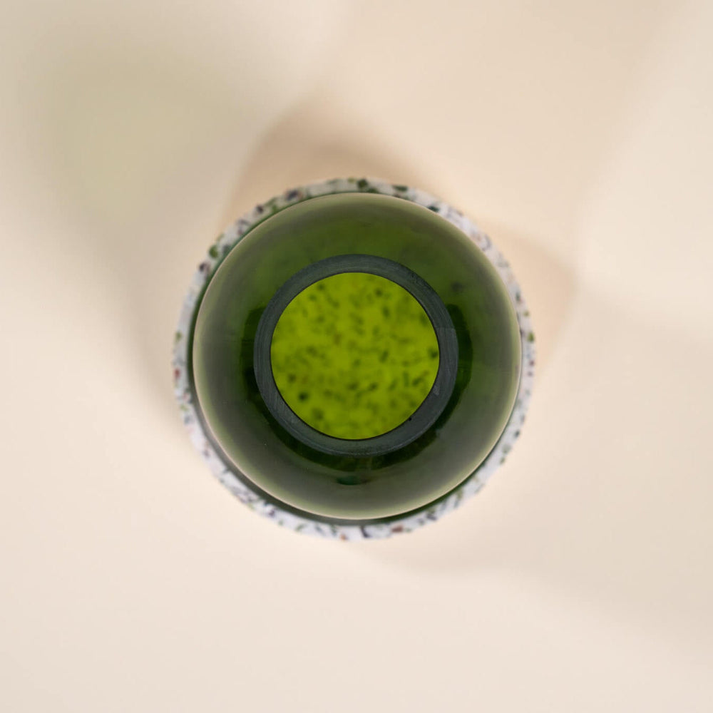 photophore vert bouteille verre coquillages recycles malakio