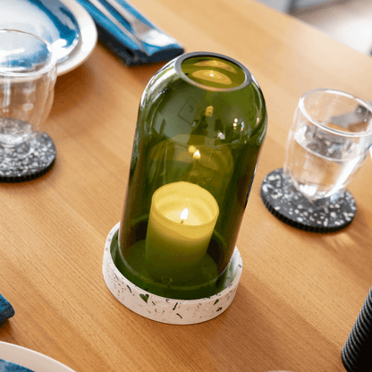 Photophore vert (bouteille) - Malàkio x QDB Editions