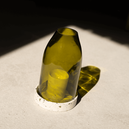 Photophore vert (feuille morte) - Malàkio x QDB Editions