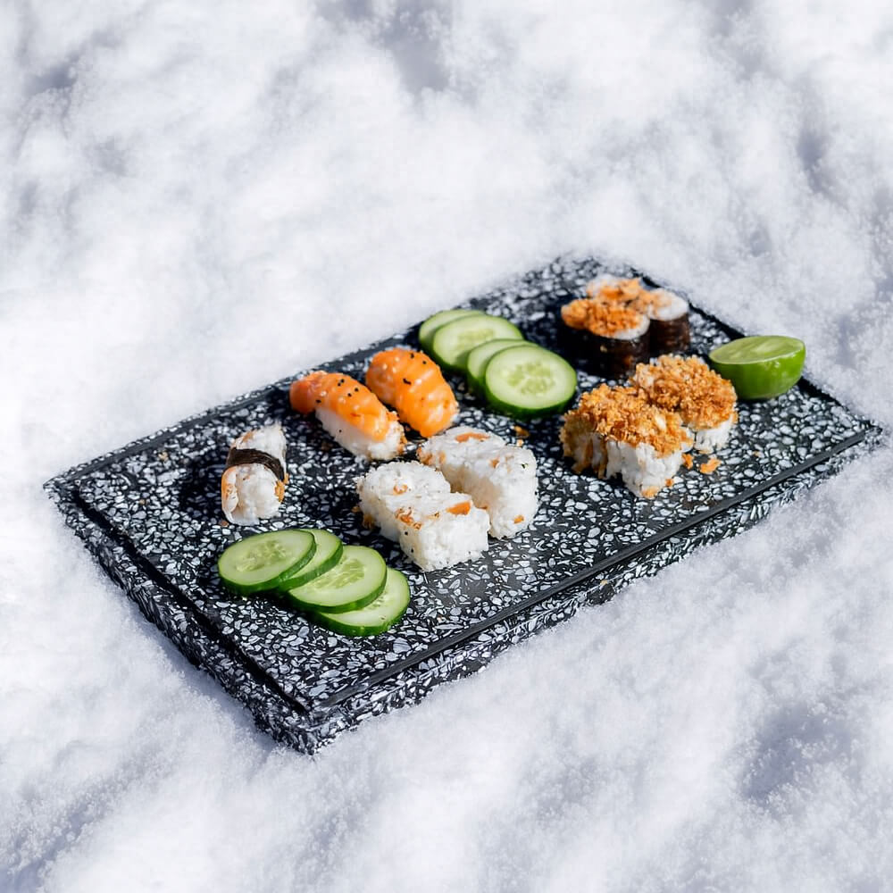 plateau helios noir coquillages recycles malakio hiver