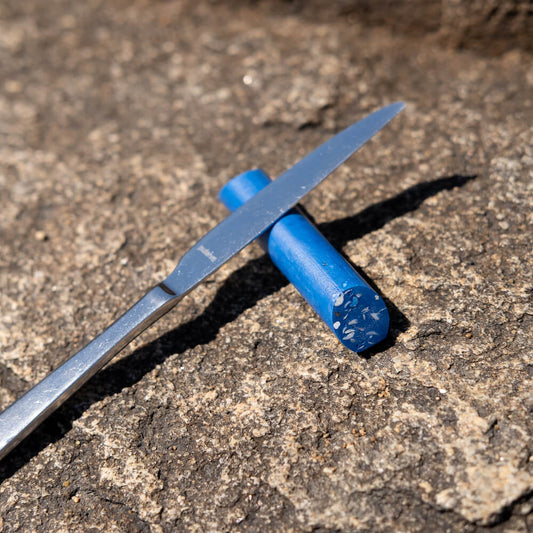 porte-couteau helios bleu coquillages recycles malakio
