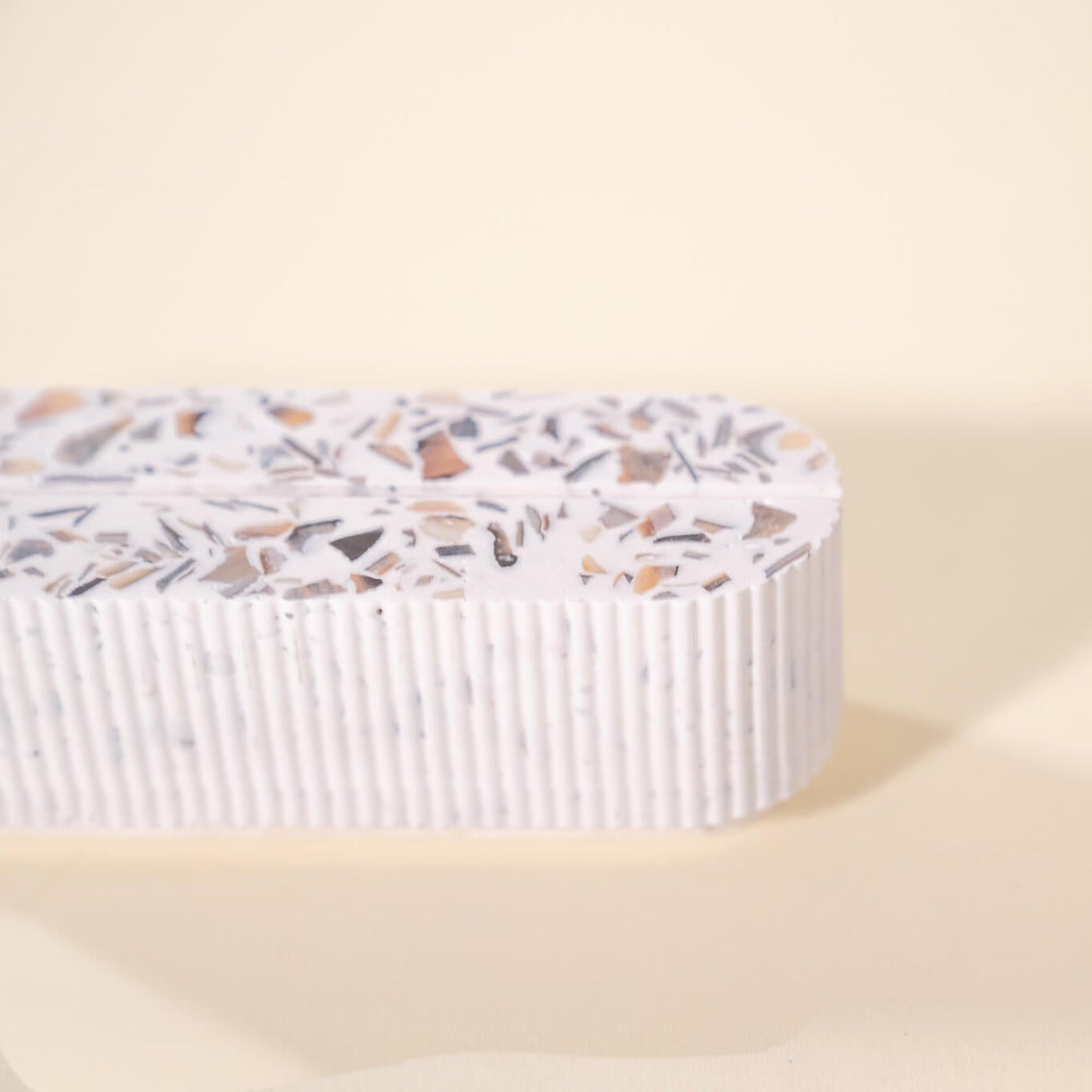 porte-photo colosse blanc coquillages recycles malakio