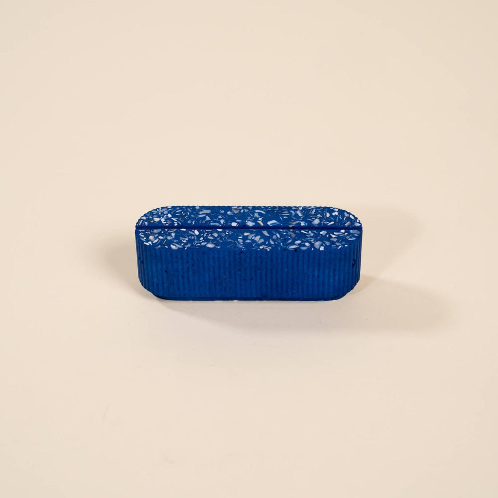 porte-photo colosse bleu coquillages recycles malakio