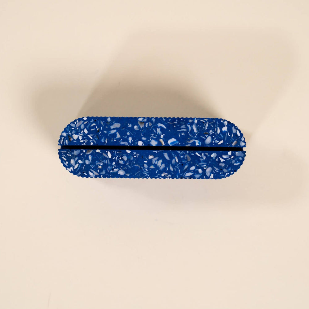 porte-photo colosse bleu coquillages recycles malakio