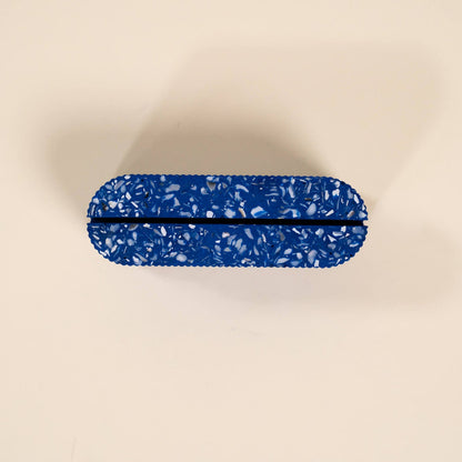 porte-photo colosse bleu coquillages recycles malakio