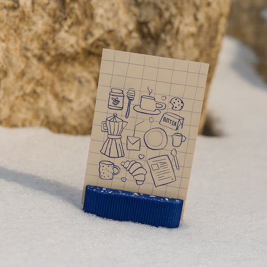 porte-photo colosse bleu coquillages recycles malakio hiver