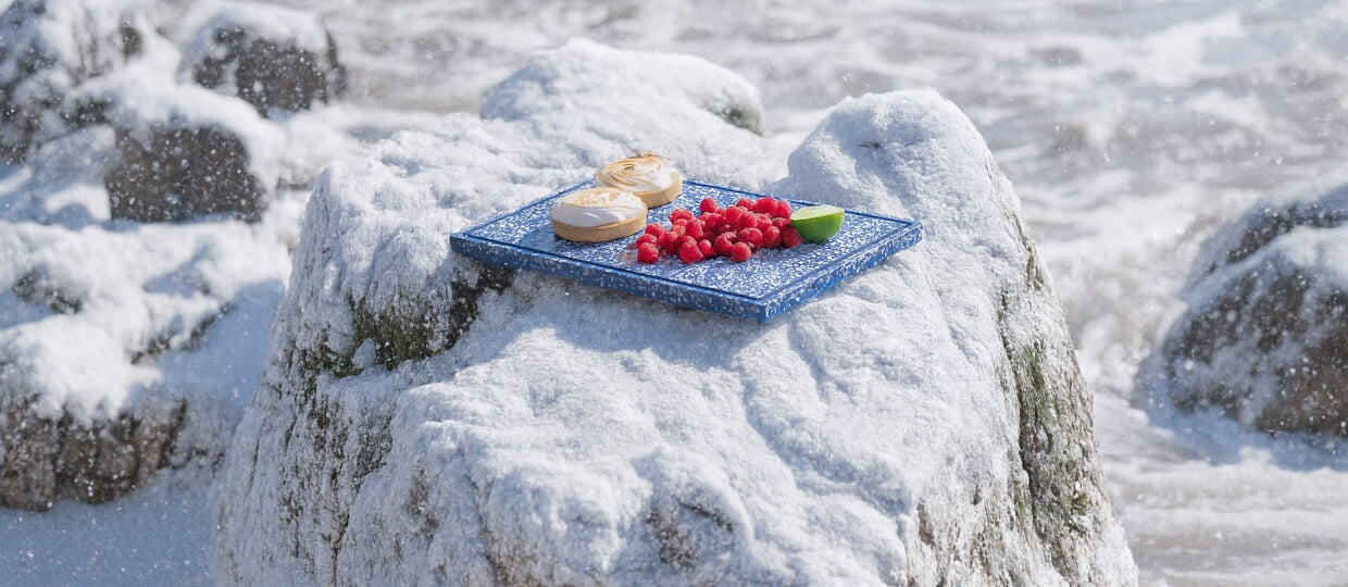 selection art de la table plateau presentation bleu malakio hiver