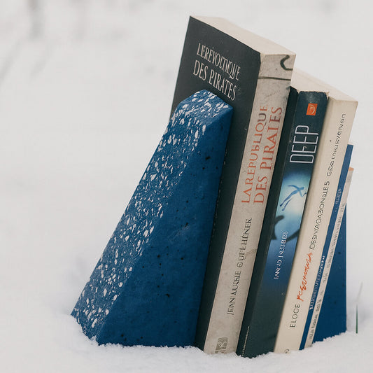 serre-livres helios bleu coquillages recycles malakio hiver