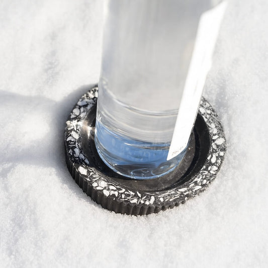 socle bouteille colosse noir coquillages recycles malakio hiver