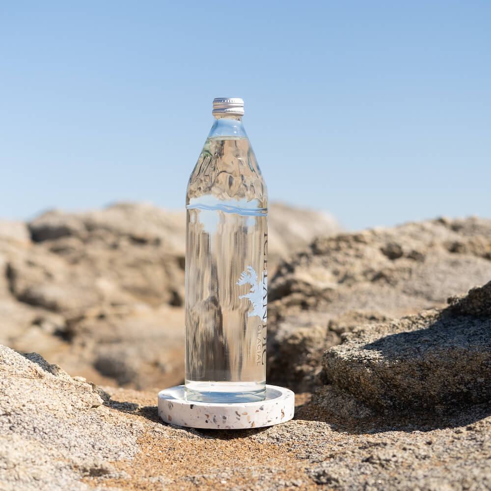 socle de bouteille helios blanc mixte coquillages recycles malakio