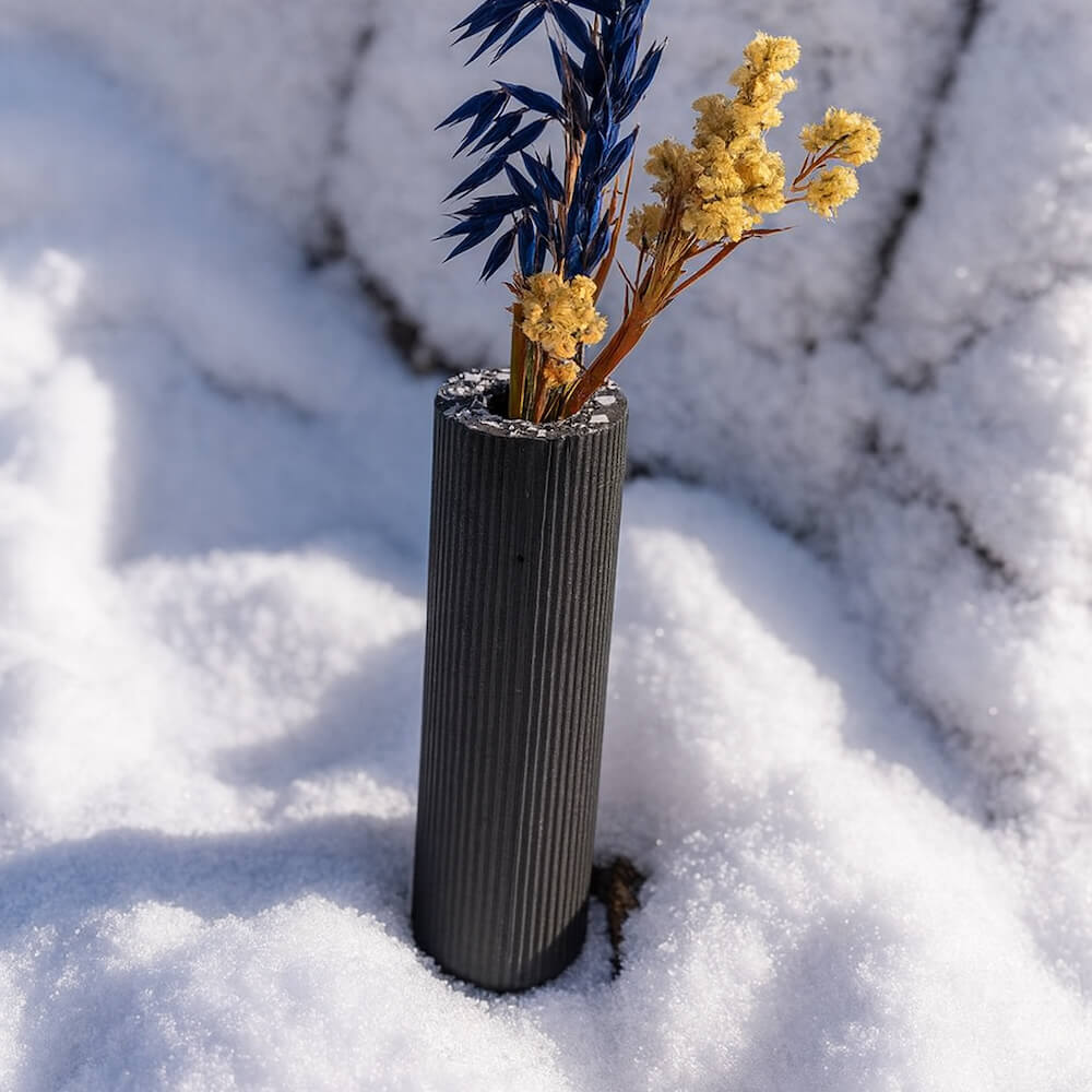 soliflore colosse noir coquillages recycles malakio hiver