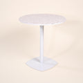 table bistrot iroise blanc coquillages recycles malakio