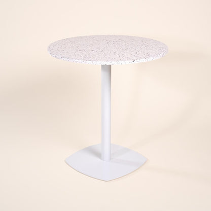 table bistrot iroise blanc coquillages recycles malakio