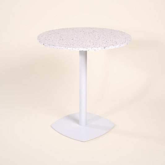 table bistrot iroise blanc coquillages recycles malakio