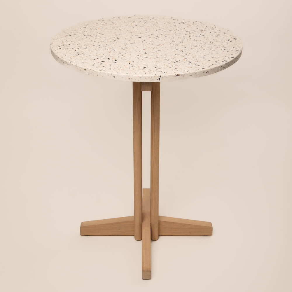 table de bistrot michel chene clair coquillages recycles malakio gllu