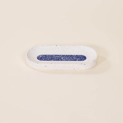 vide-poche loar blanc bleu coquillages recycles malakio